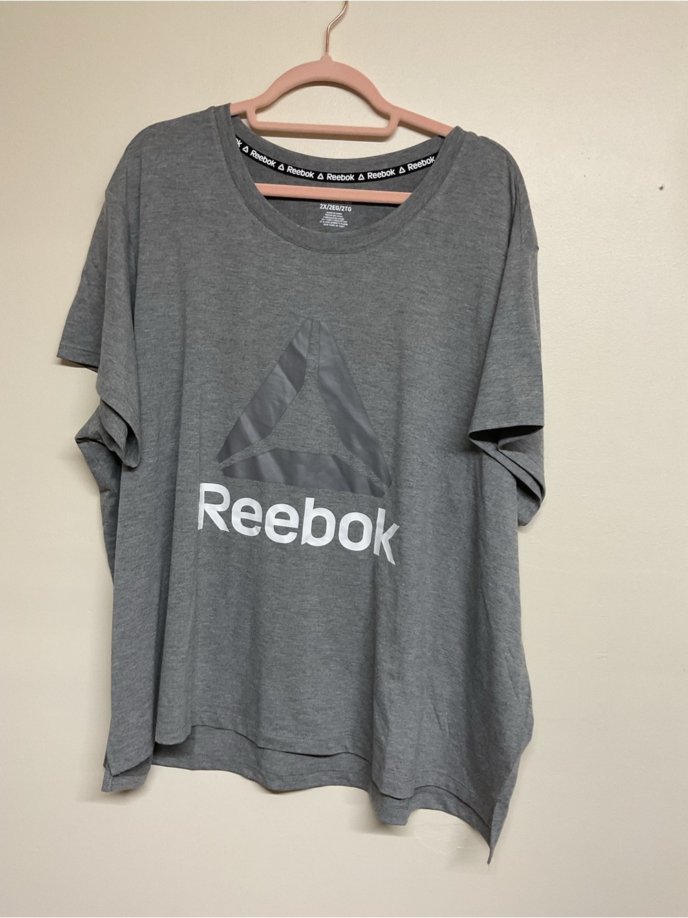 Reebok Gray Short Sleeve Logo Tee